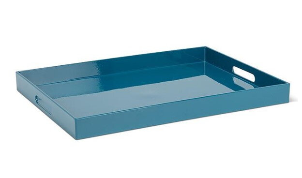 Glossy Rectangle Tray Teal Product Image